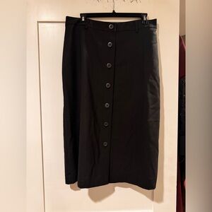 NWOT J. Jill Classic Black Midi Skirt size 10